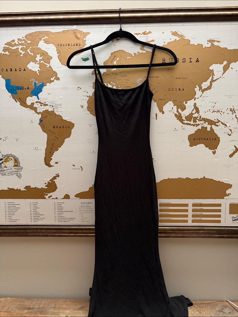 SKIMS Black Slip Maxi Dress - Sleek Bias Cut